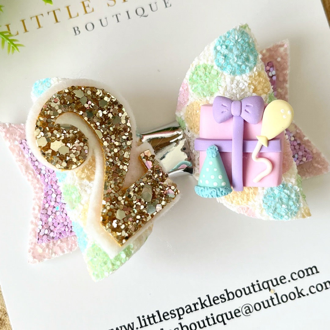 Pastel Birthday Bow