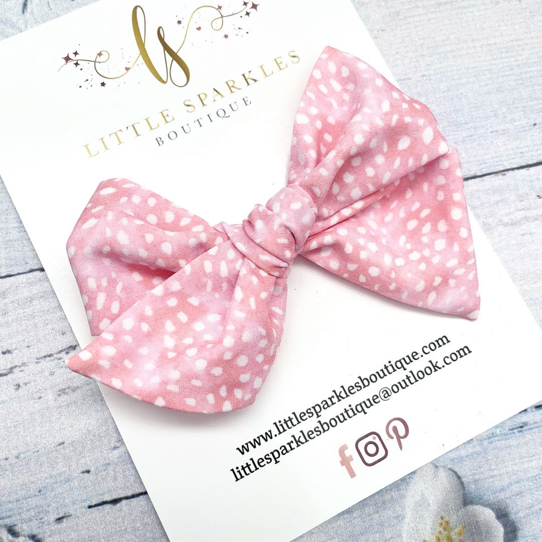 Spotty Fabric Tie Bow