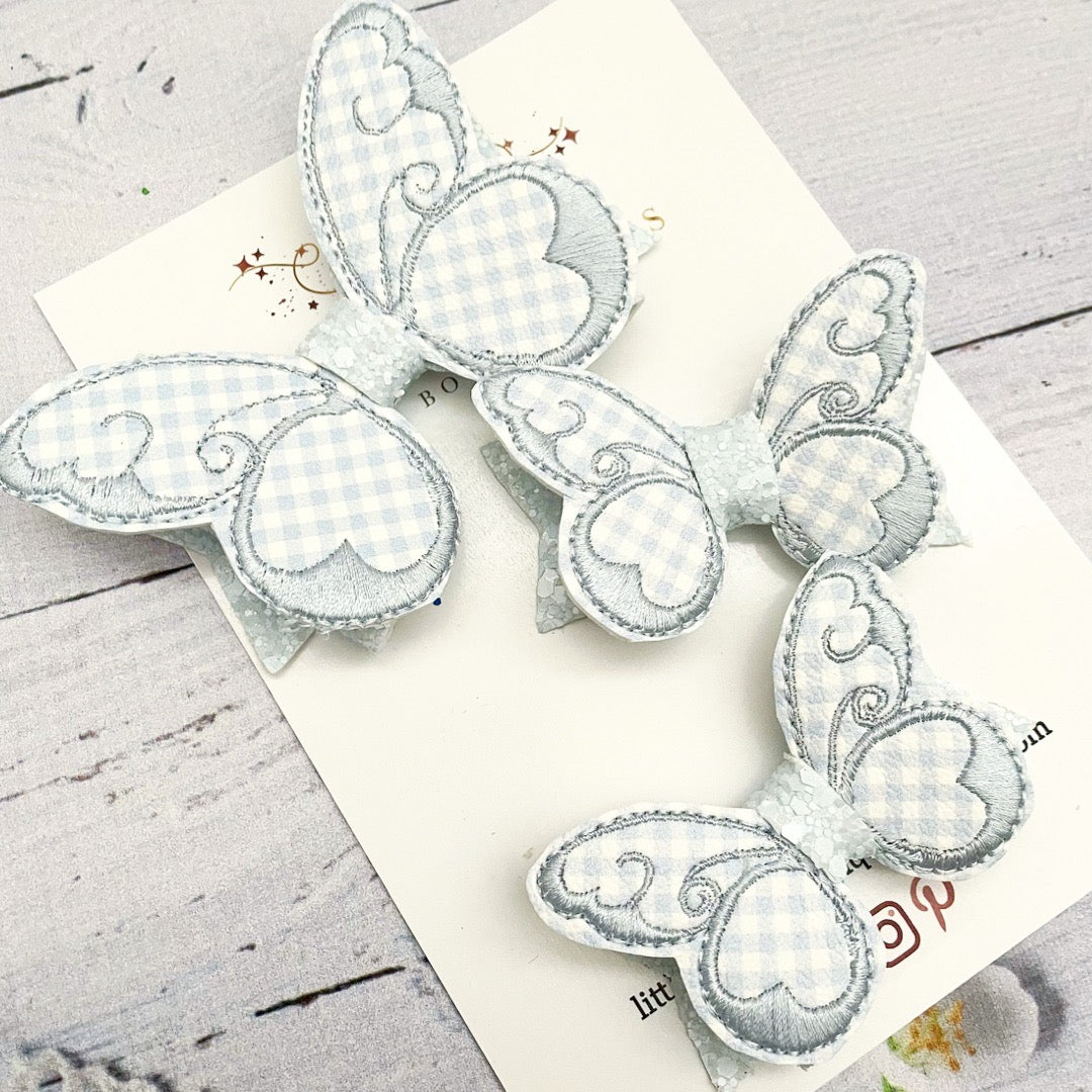 Baby Blue Gingham Butterfly’s