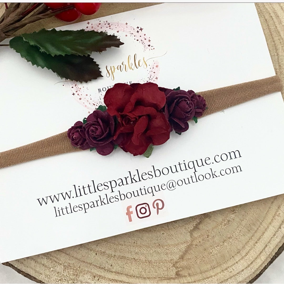 Burgundy Dusk headband
