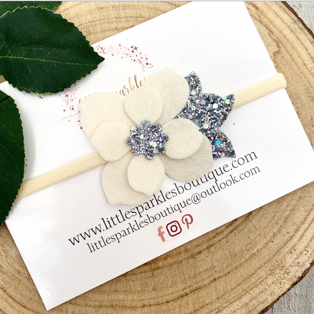 Cream And Silver Flower