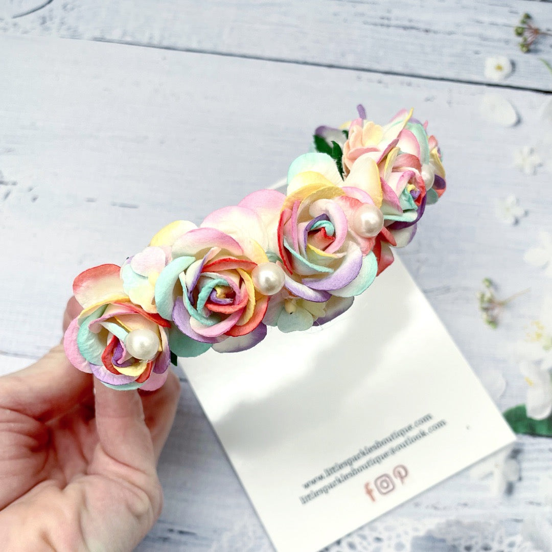 Pastels And Rainbow Alice Band