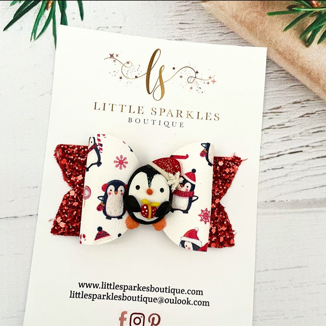 Limited Edition Red Penguin Bow