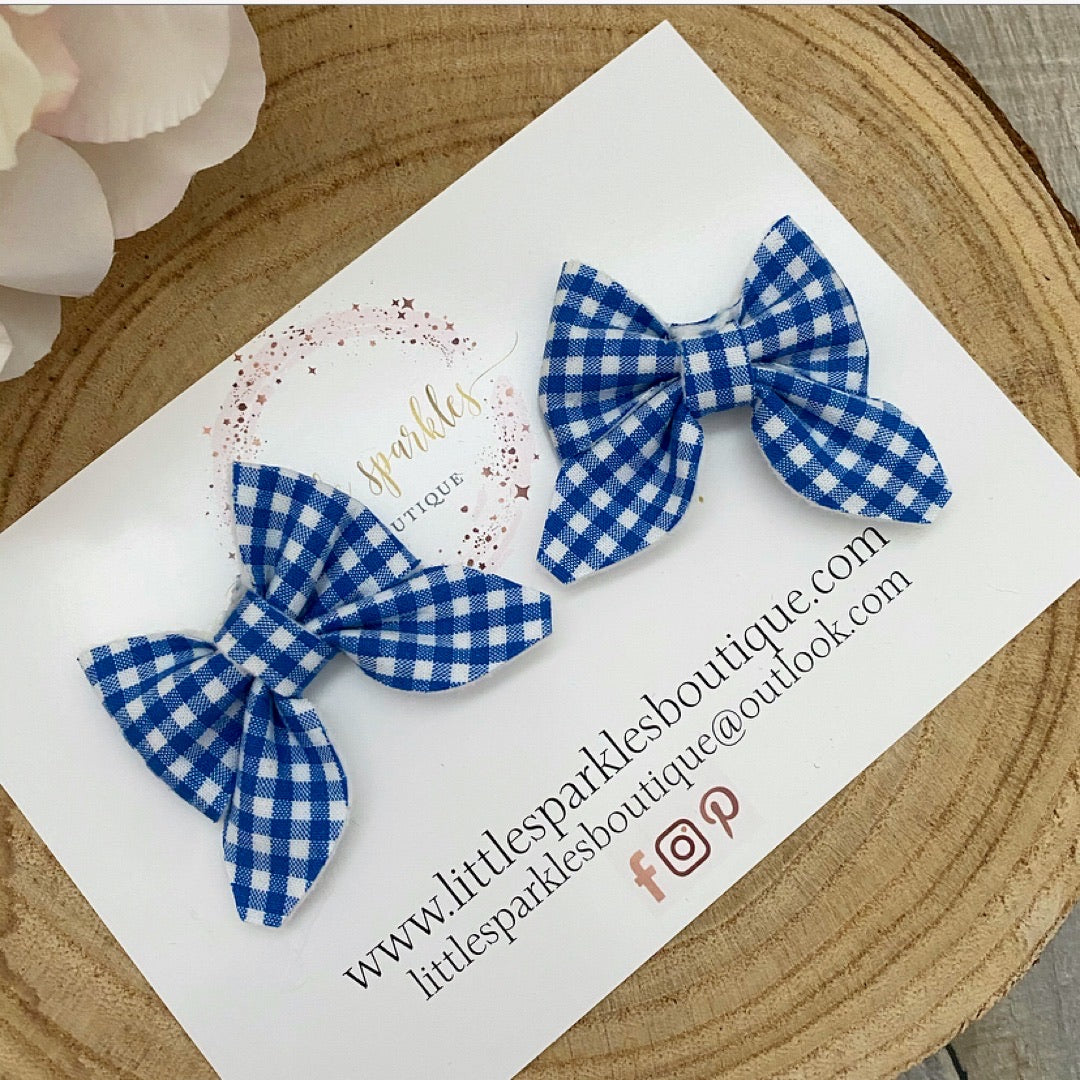 Royal Blue Gingham Piggies