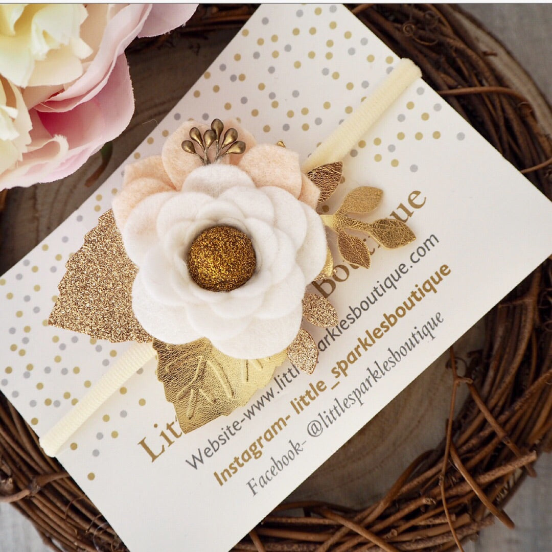 Cream and gold bloom