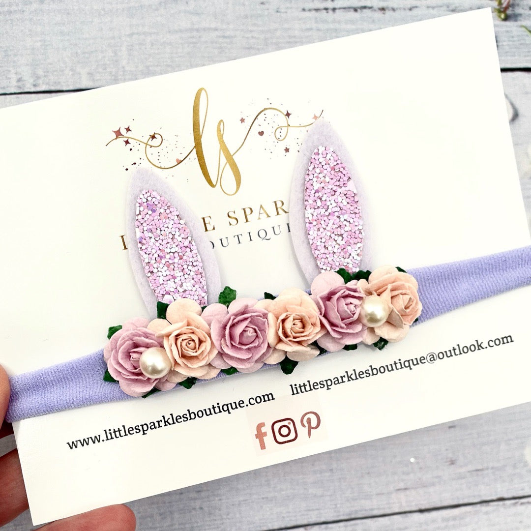Lilac Bunny Ears Headband