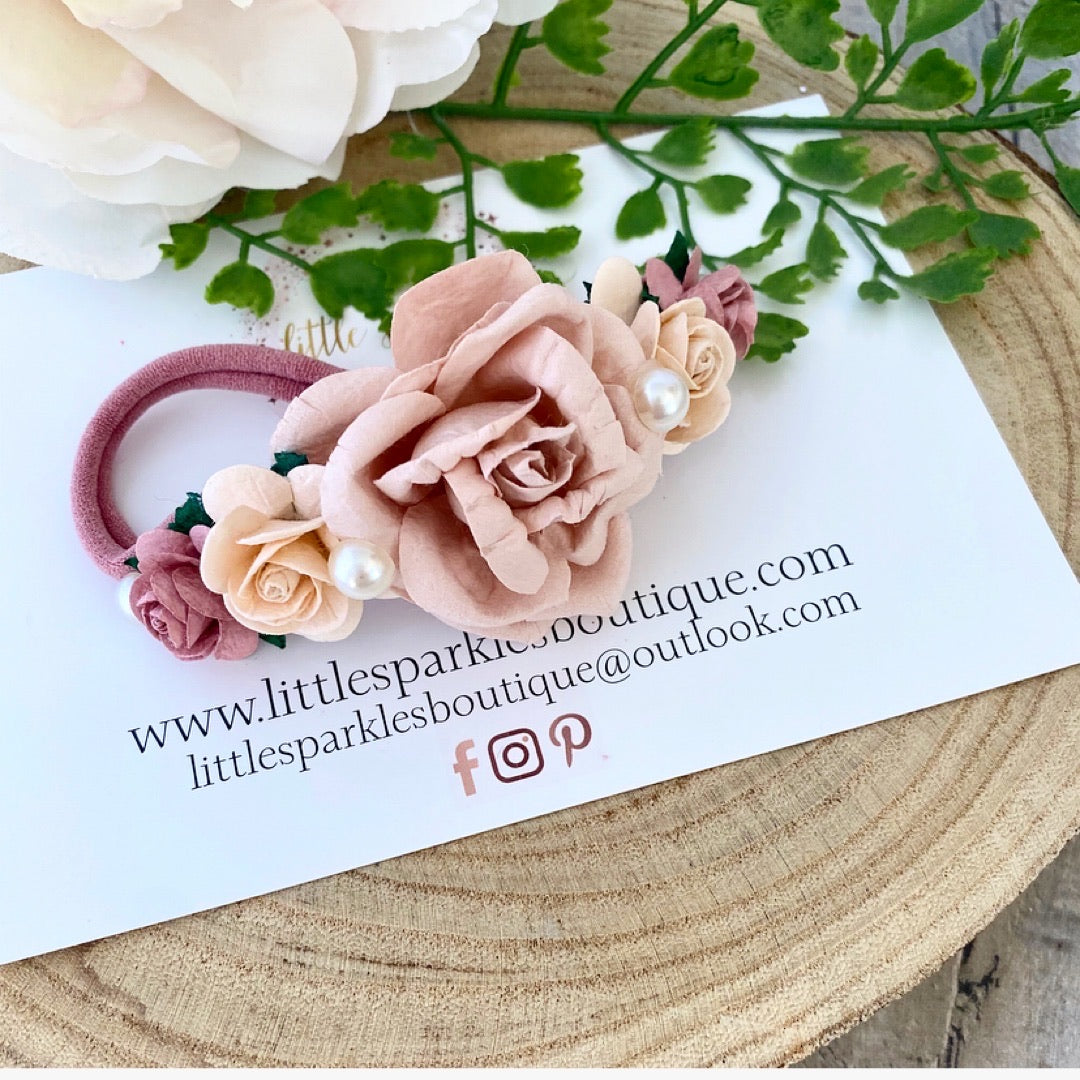 Nude Dusk Flower Headband