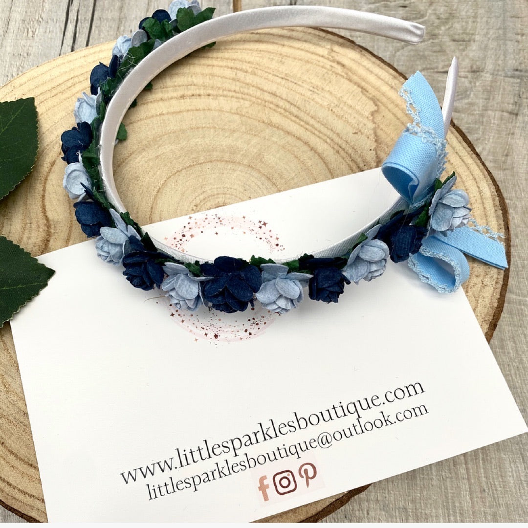 Navy And Baby Blue Aliceband