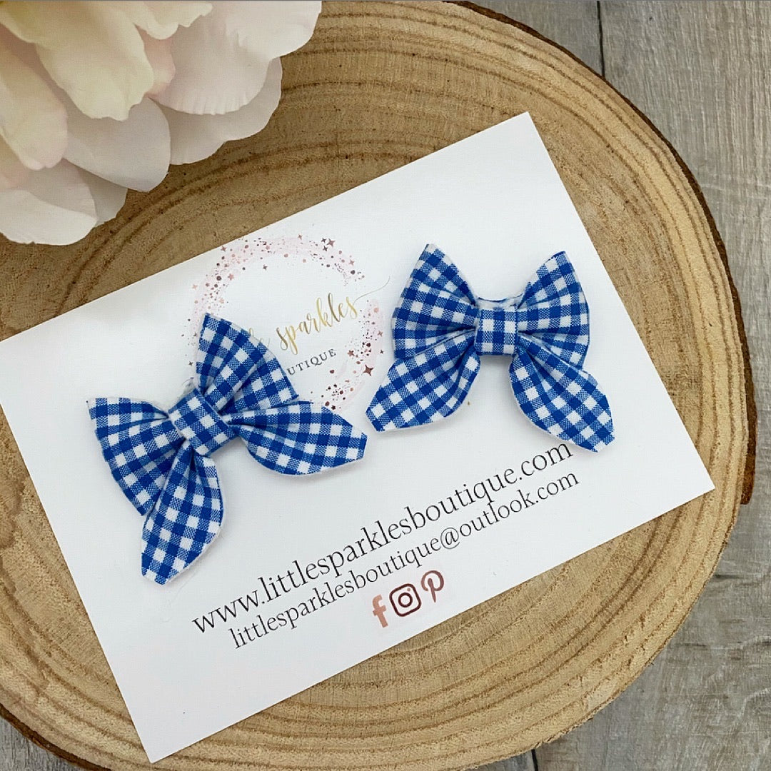 Royal Blue Gingham Piggies