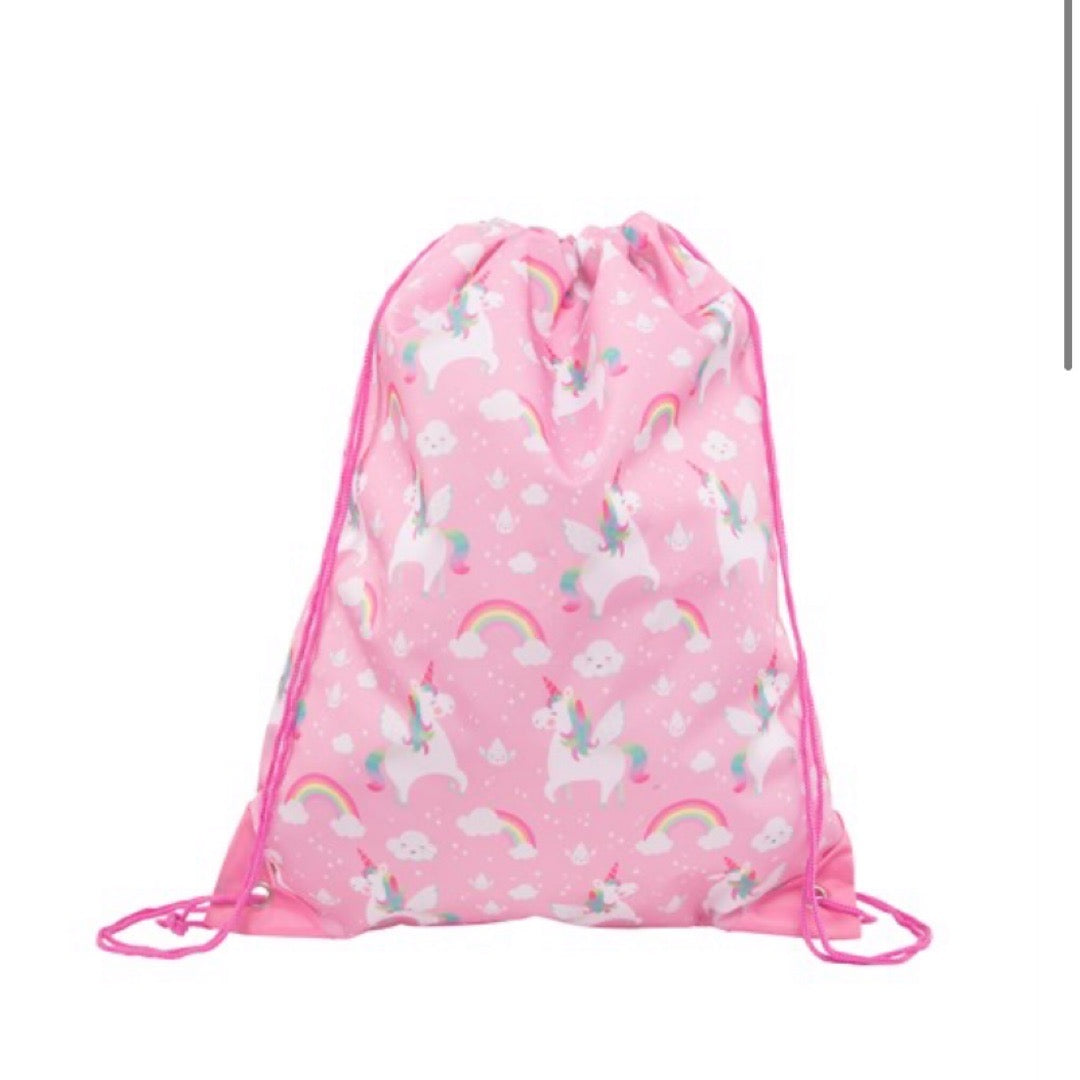 Unicorn And Rainbow Drawstring Bag