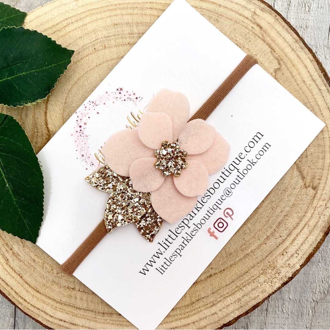 Blush And Gold Flower
