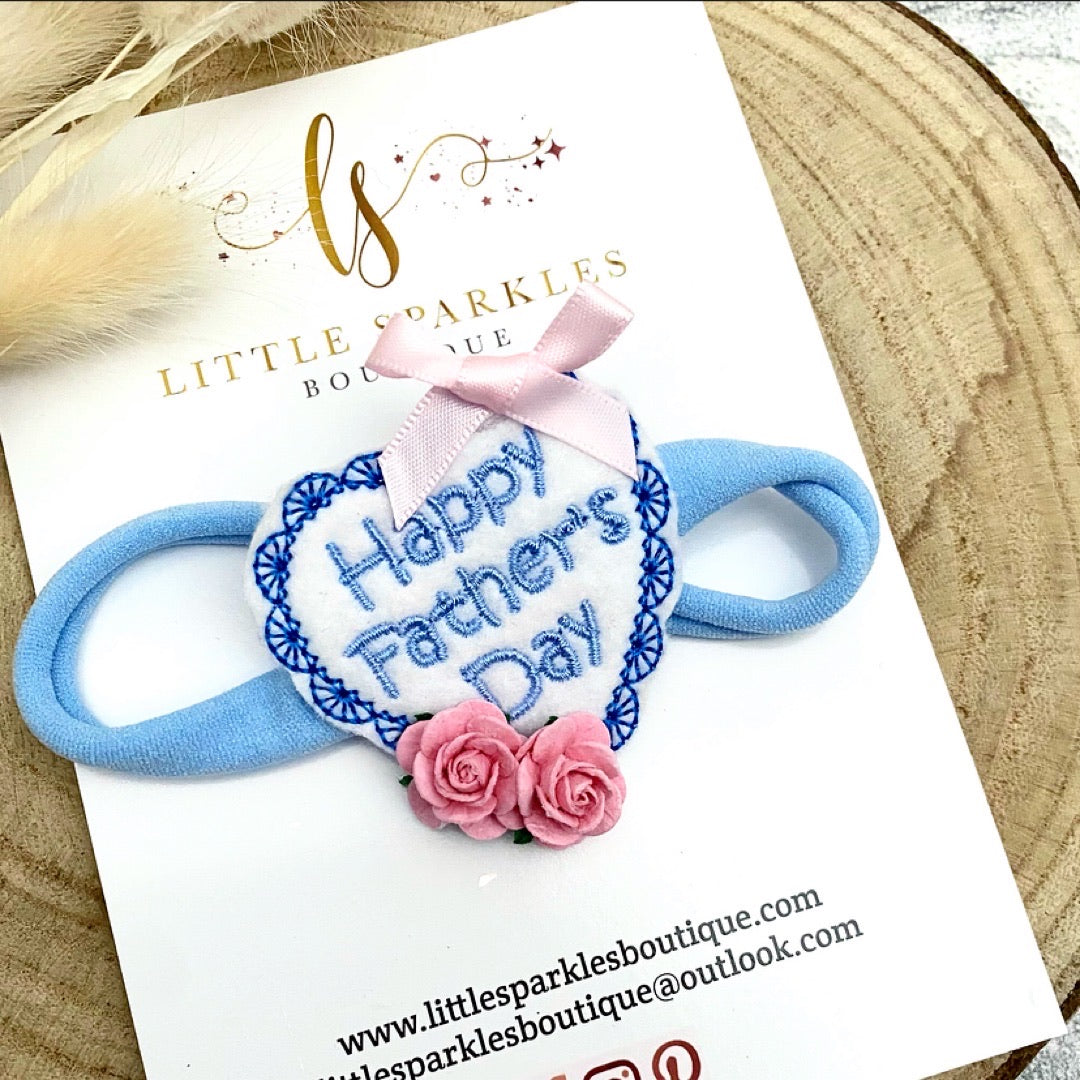 Fathers Day Headband Heart