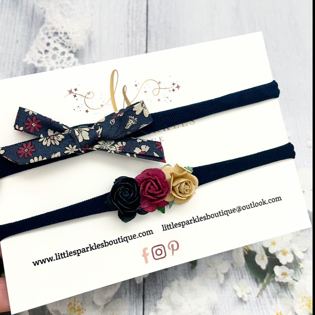 Navy Frou Frou Set
