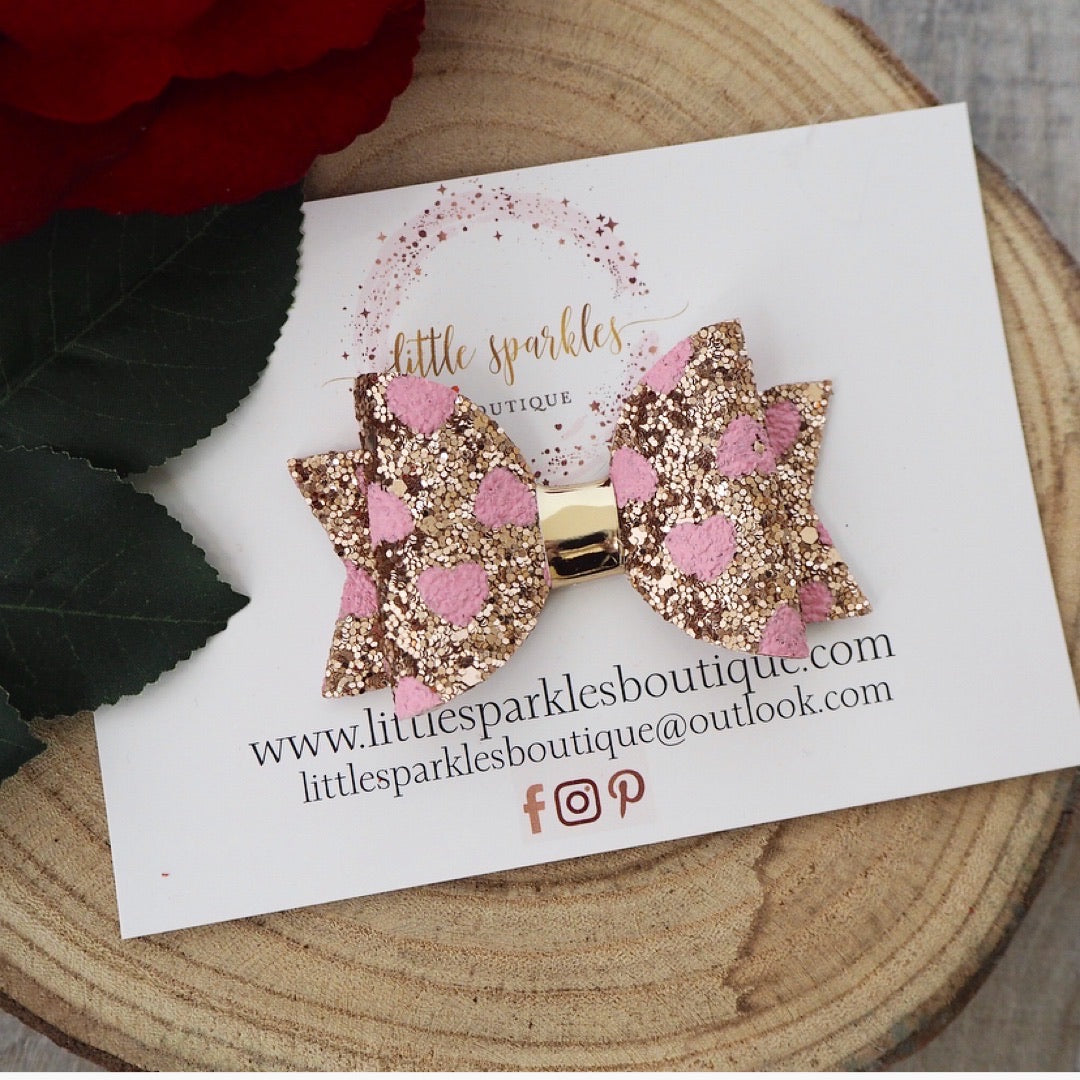 Gold And Pink Hearts
