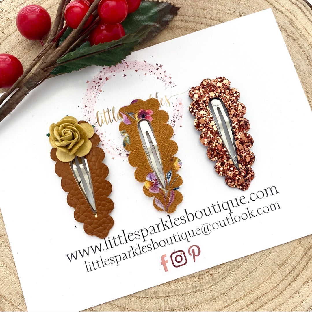 Copper Floral Set