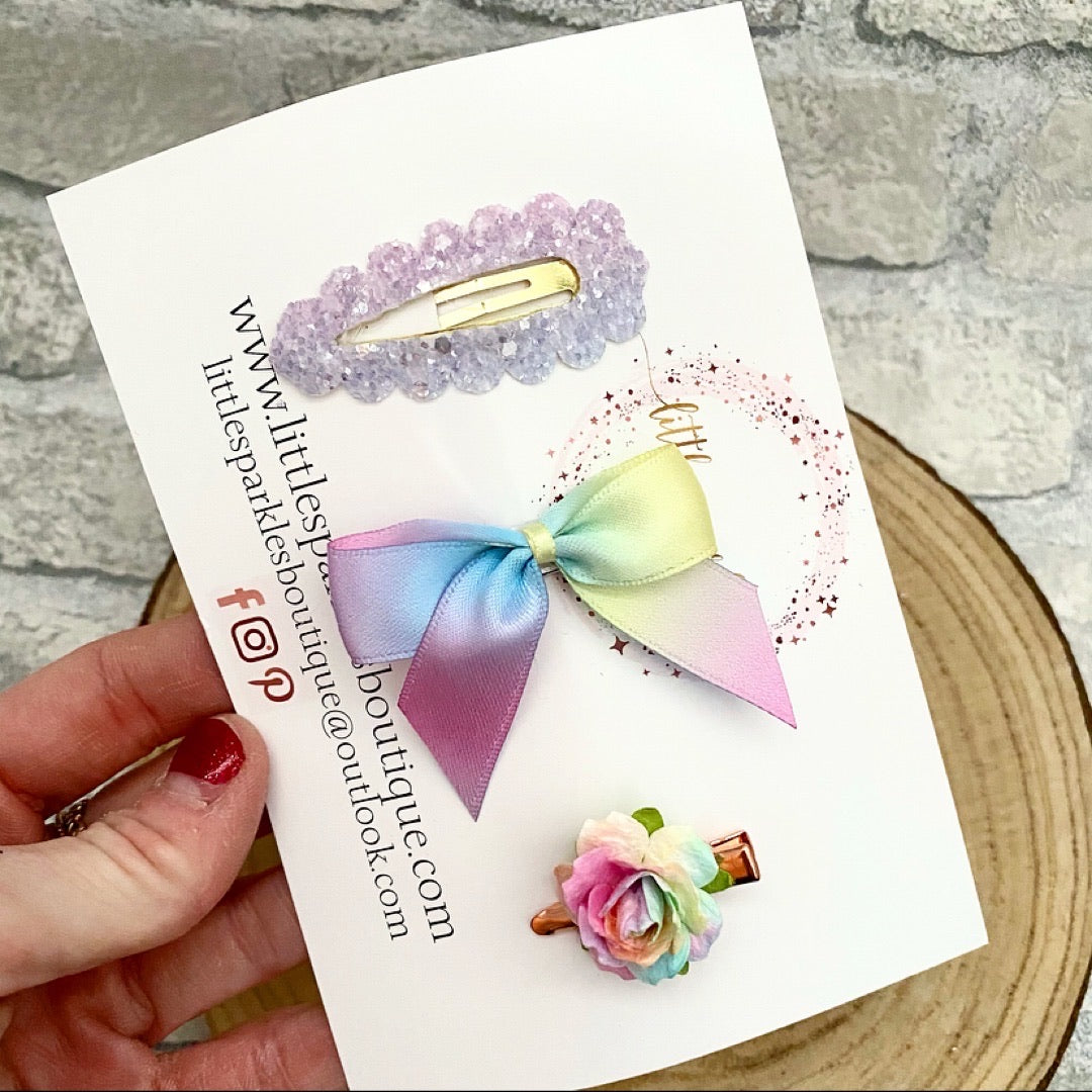 Rainbow Spring Mini Clip Set