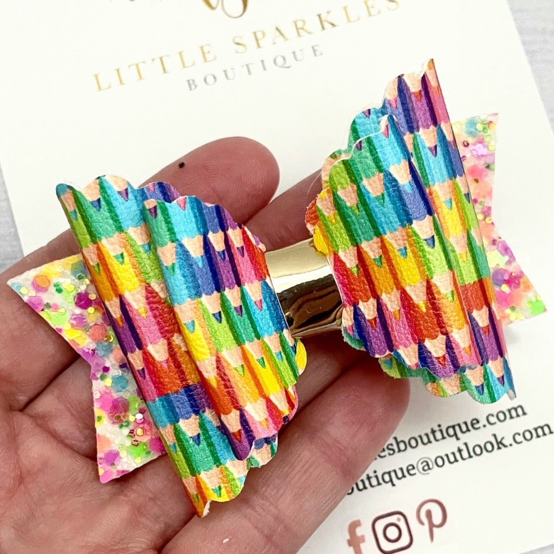 Crayon School Bow