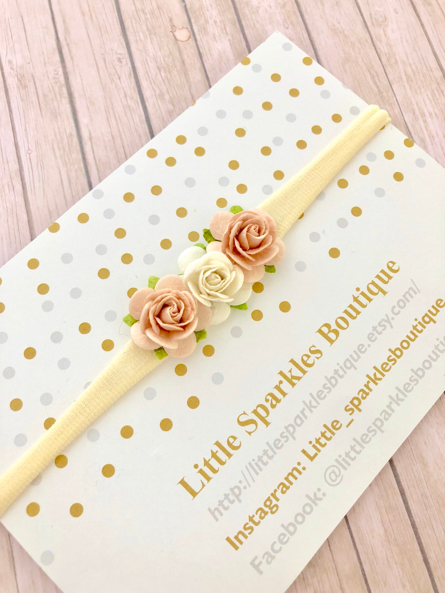 Pale peach and cream