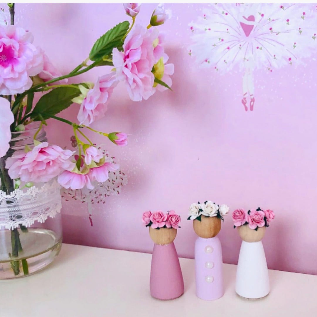 Pink And White Dolls Pegs