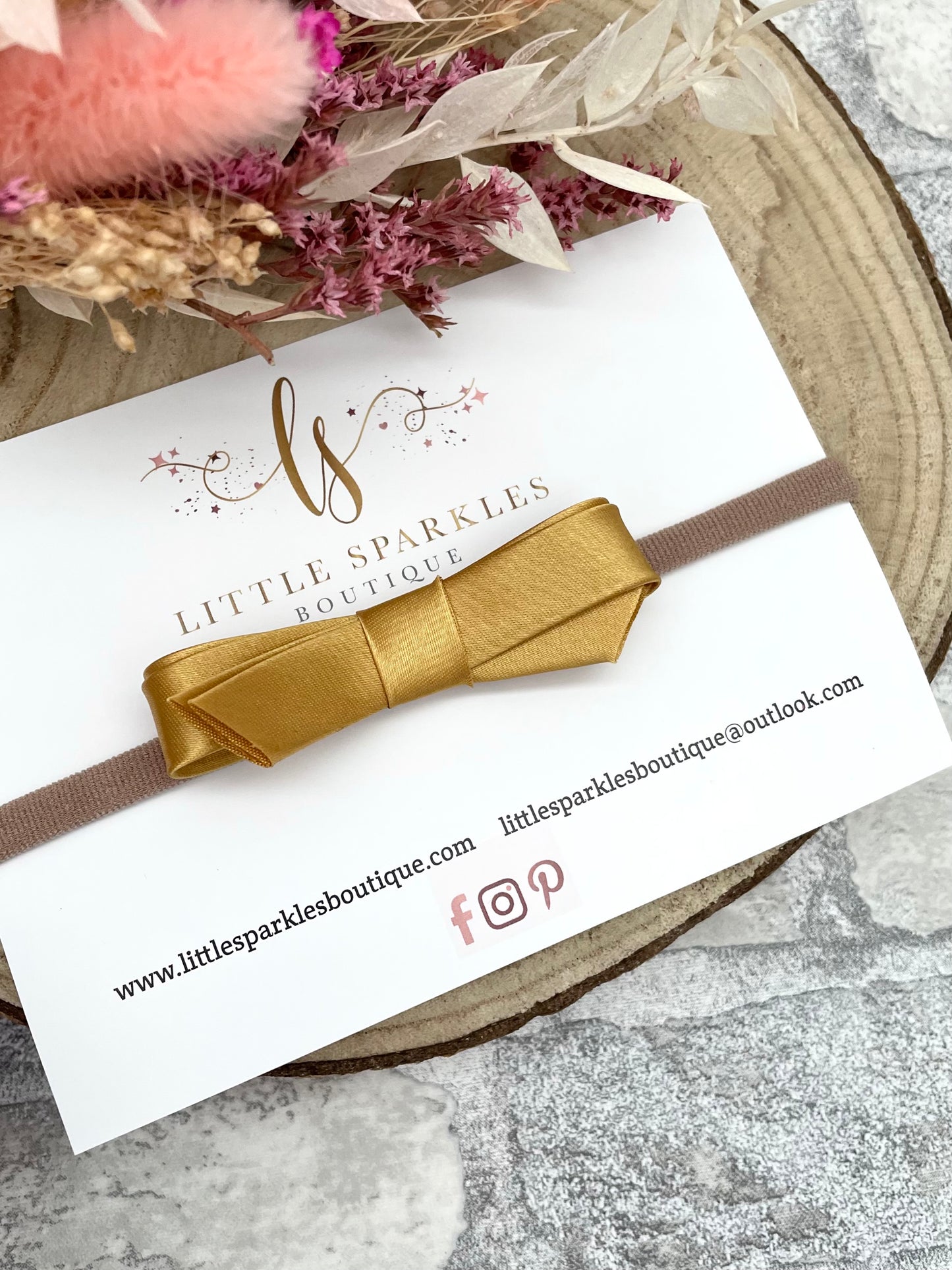 Gold Satin Bow
