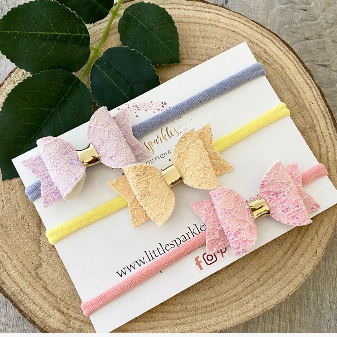 Pink,Cream And Rose Gold Trio