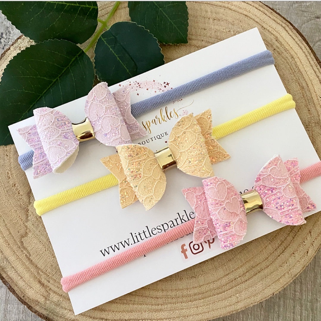 Pink,Cream And Rose Gold Trio
