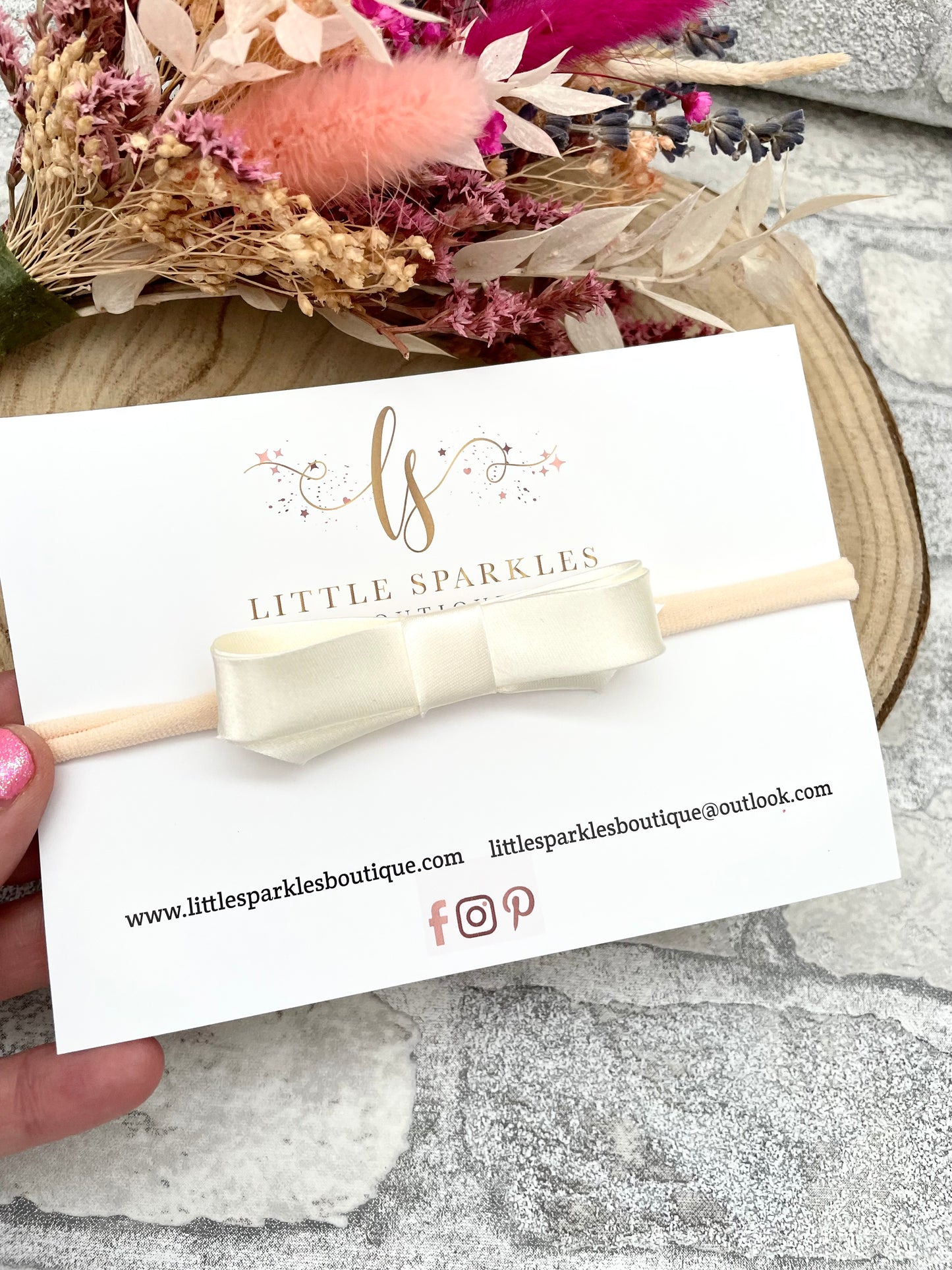 Cream Satin Bow