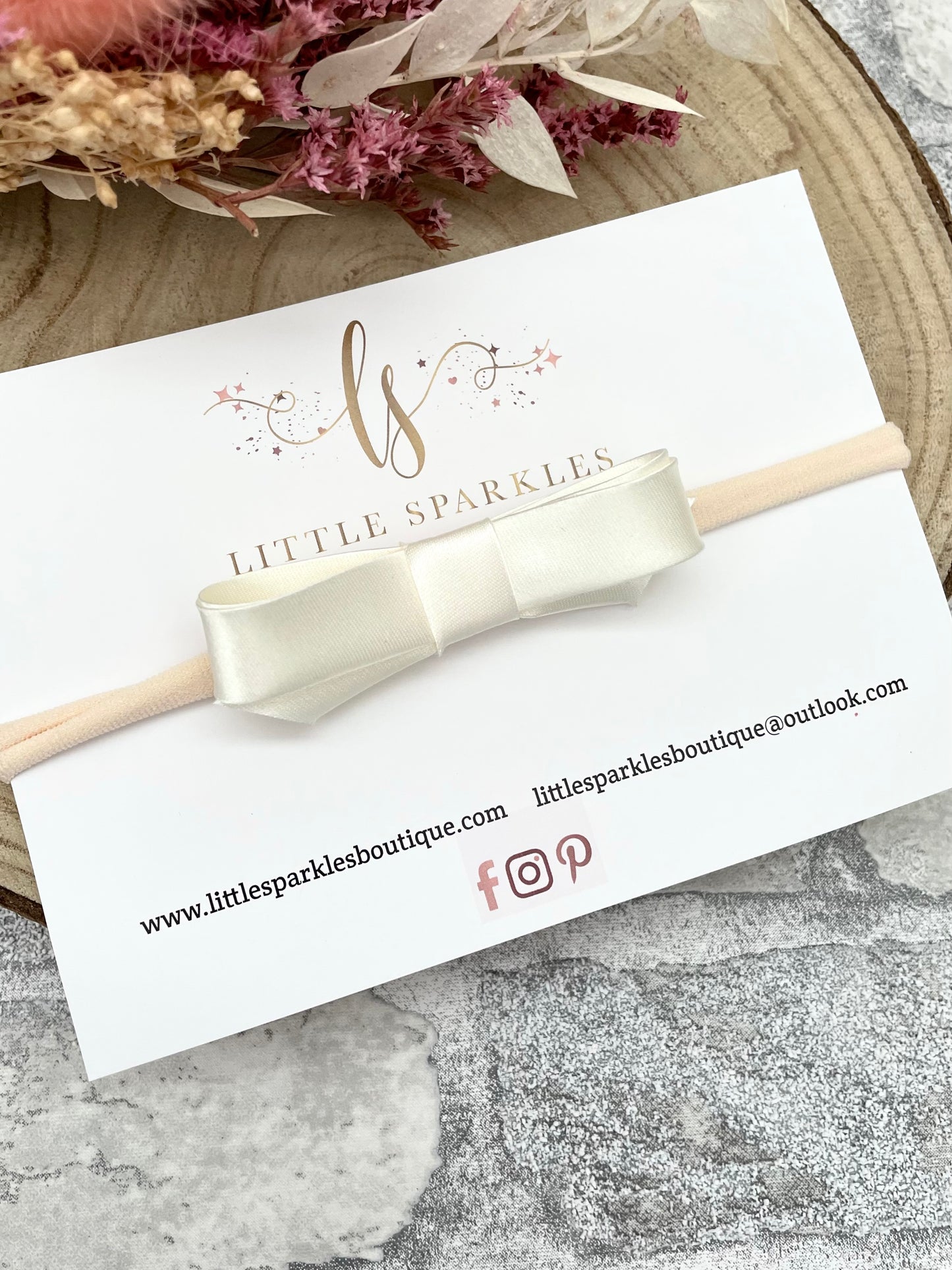 Cream Satin Bow
