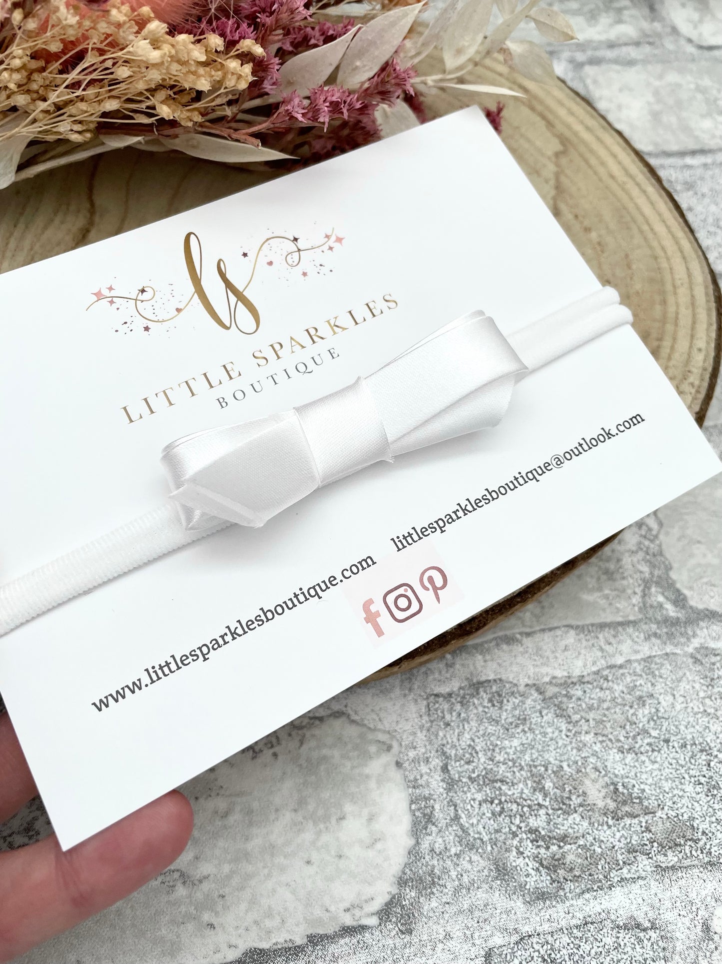 White Satin Bow