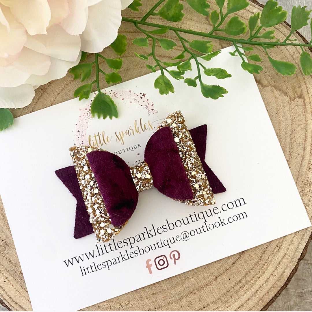 Plum Velvet And Gold