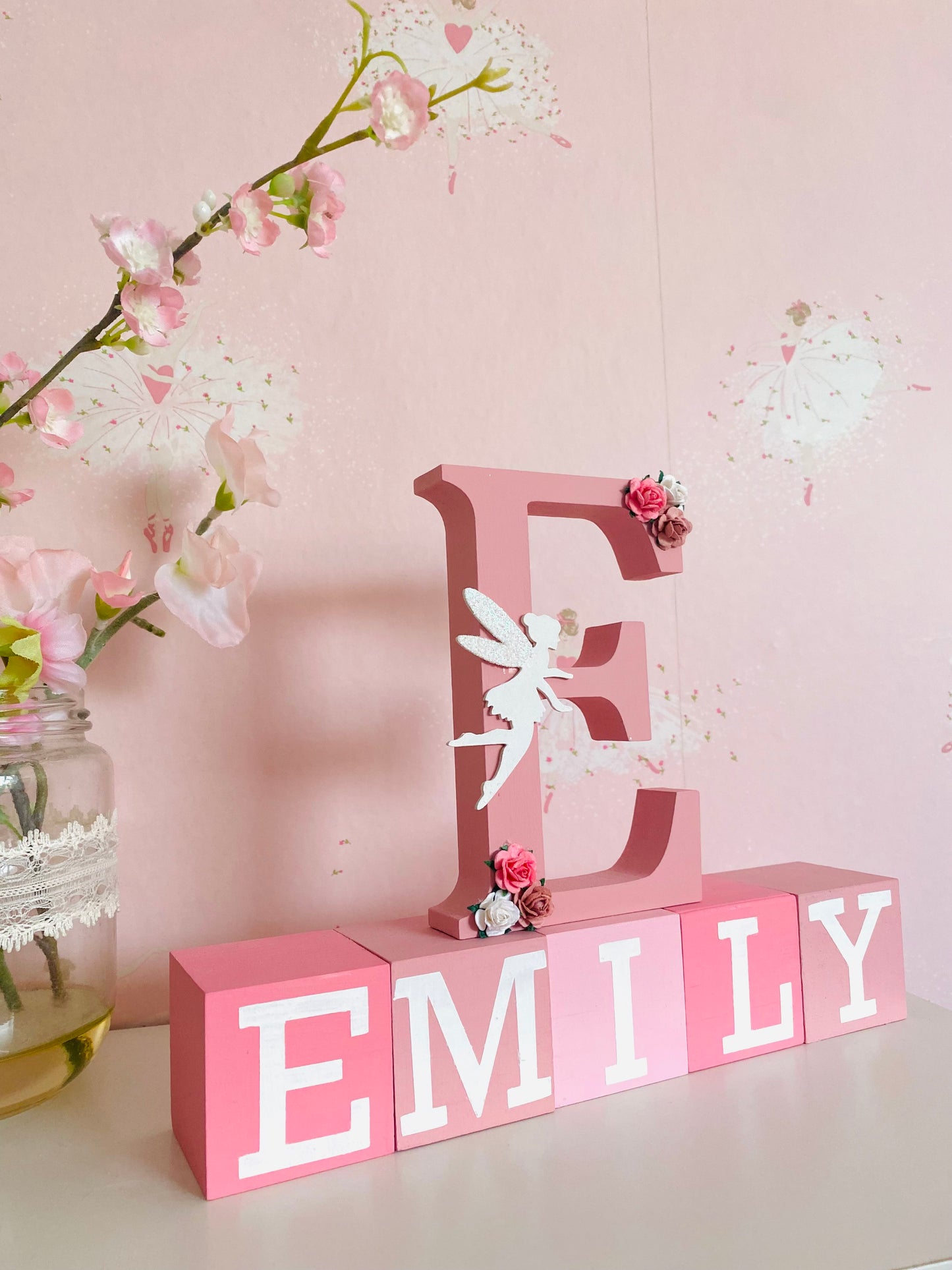 Girls Personalised Wooden Blocks