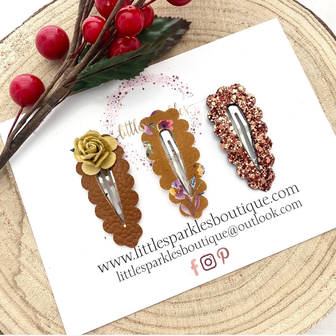 Copper Floral Set