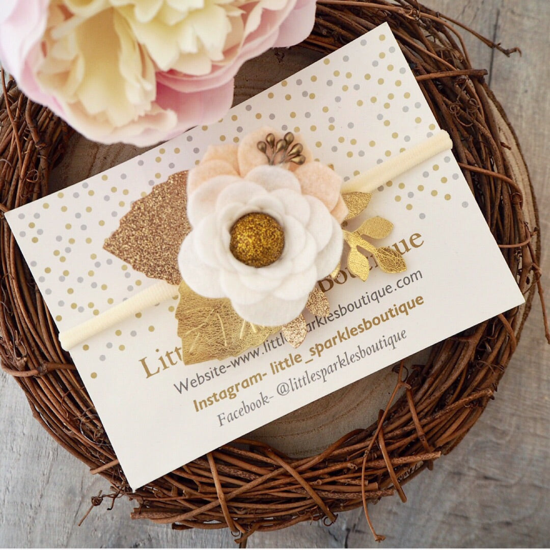 Cream and gold bloom