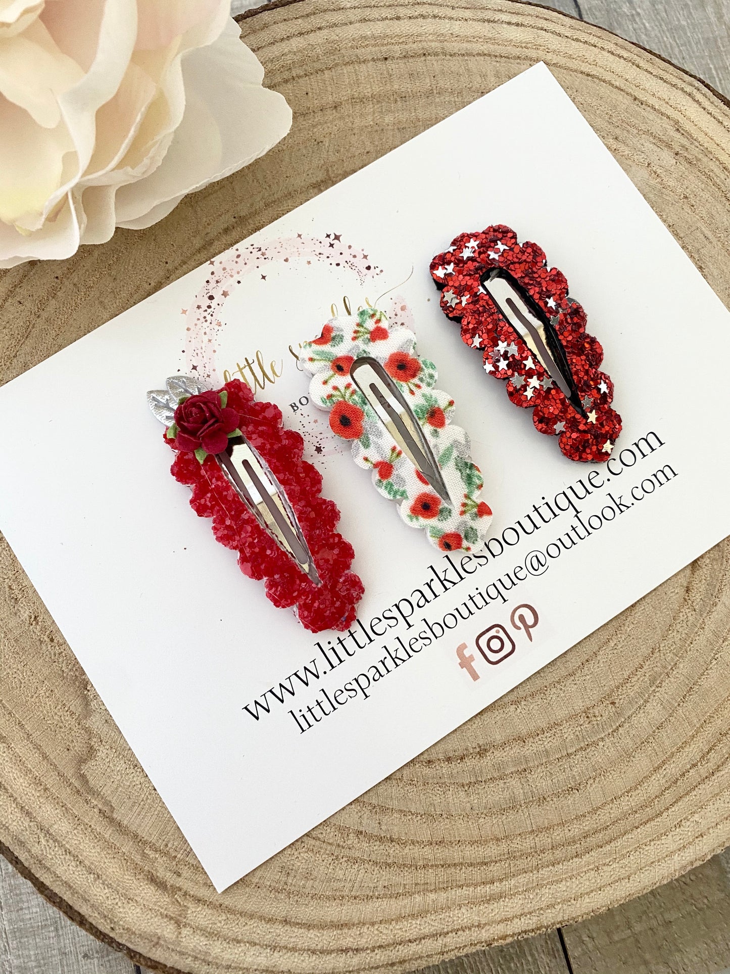 Poppy Snap Clip Set