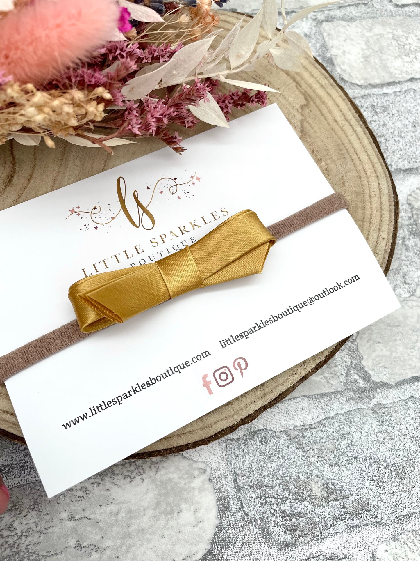 Gold Satin Bow