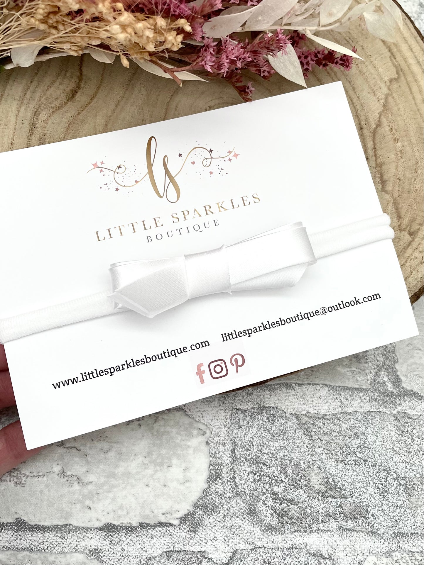 White Satin Bow