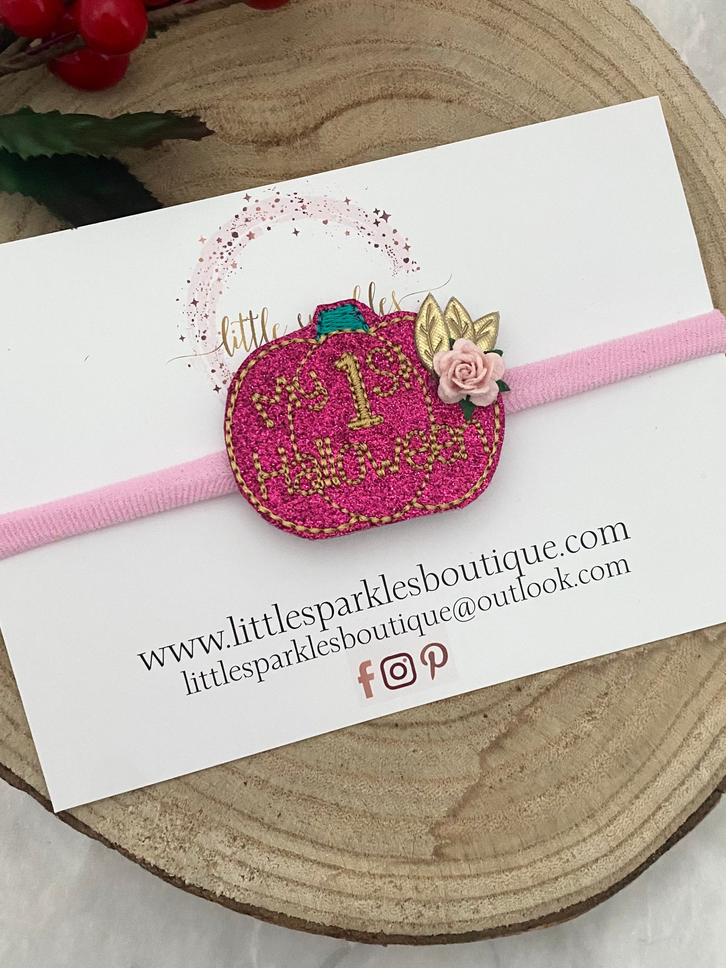 First Halloween Feltie Pink