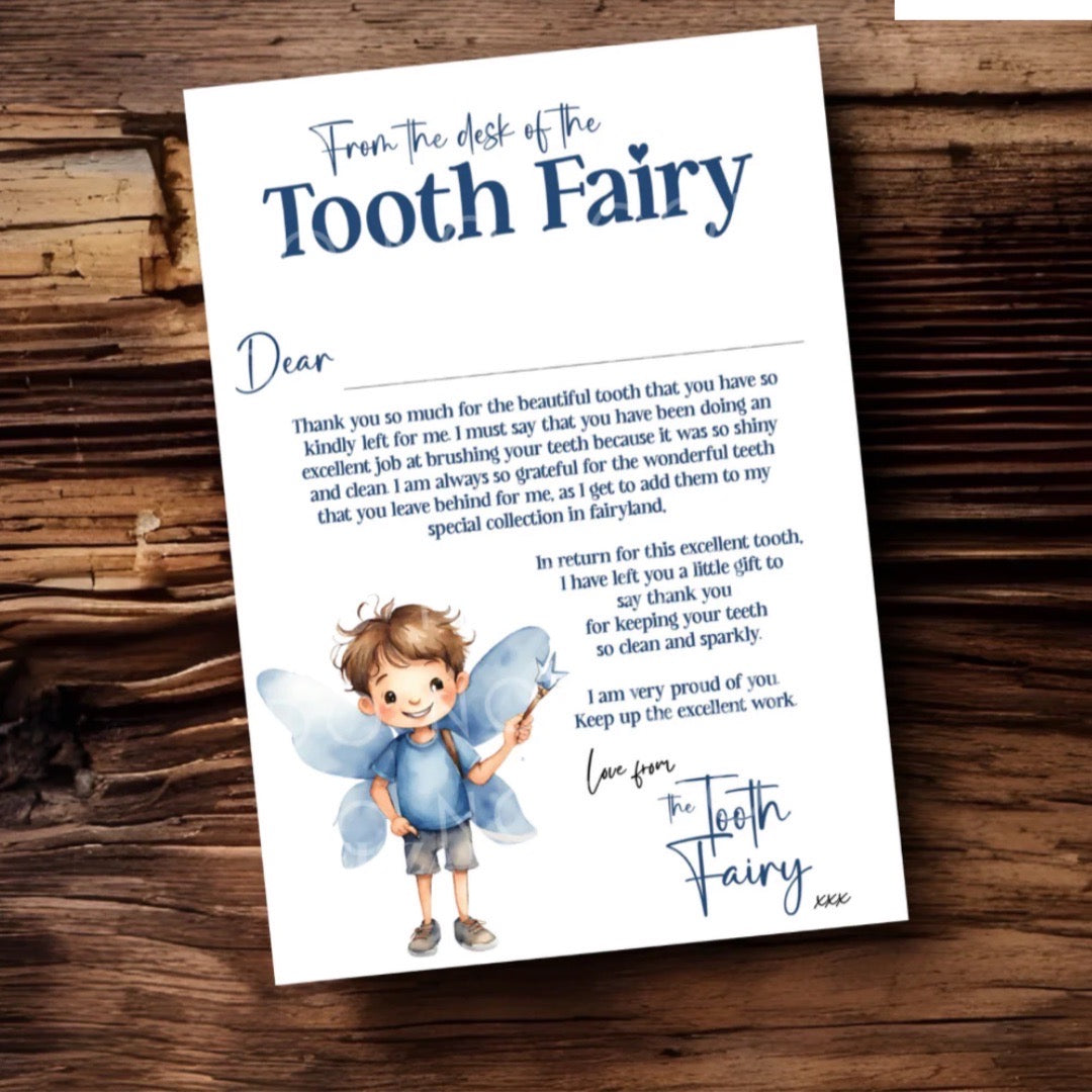 Tooth Fairy Letter Boys Brown Hair