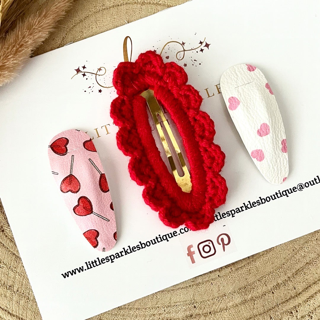 Valentines Snap Clip Set
