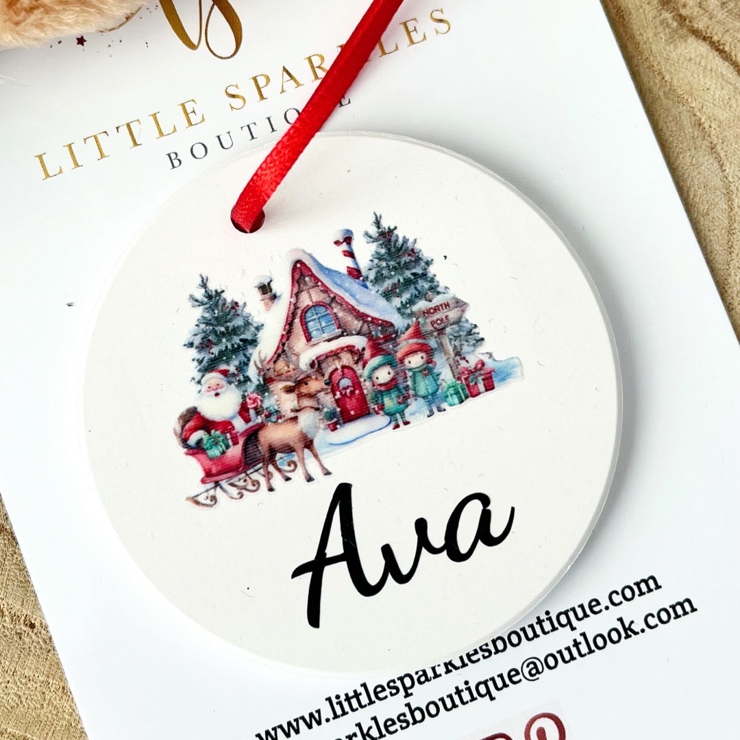 Personalised Christmas Bauble Red