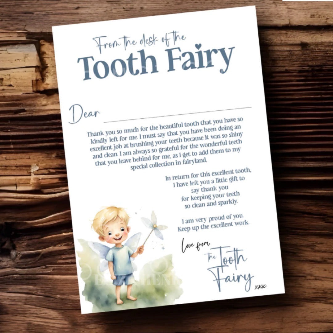 Tooth Fairy Letter Boys Blonde Hair