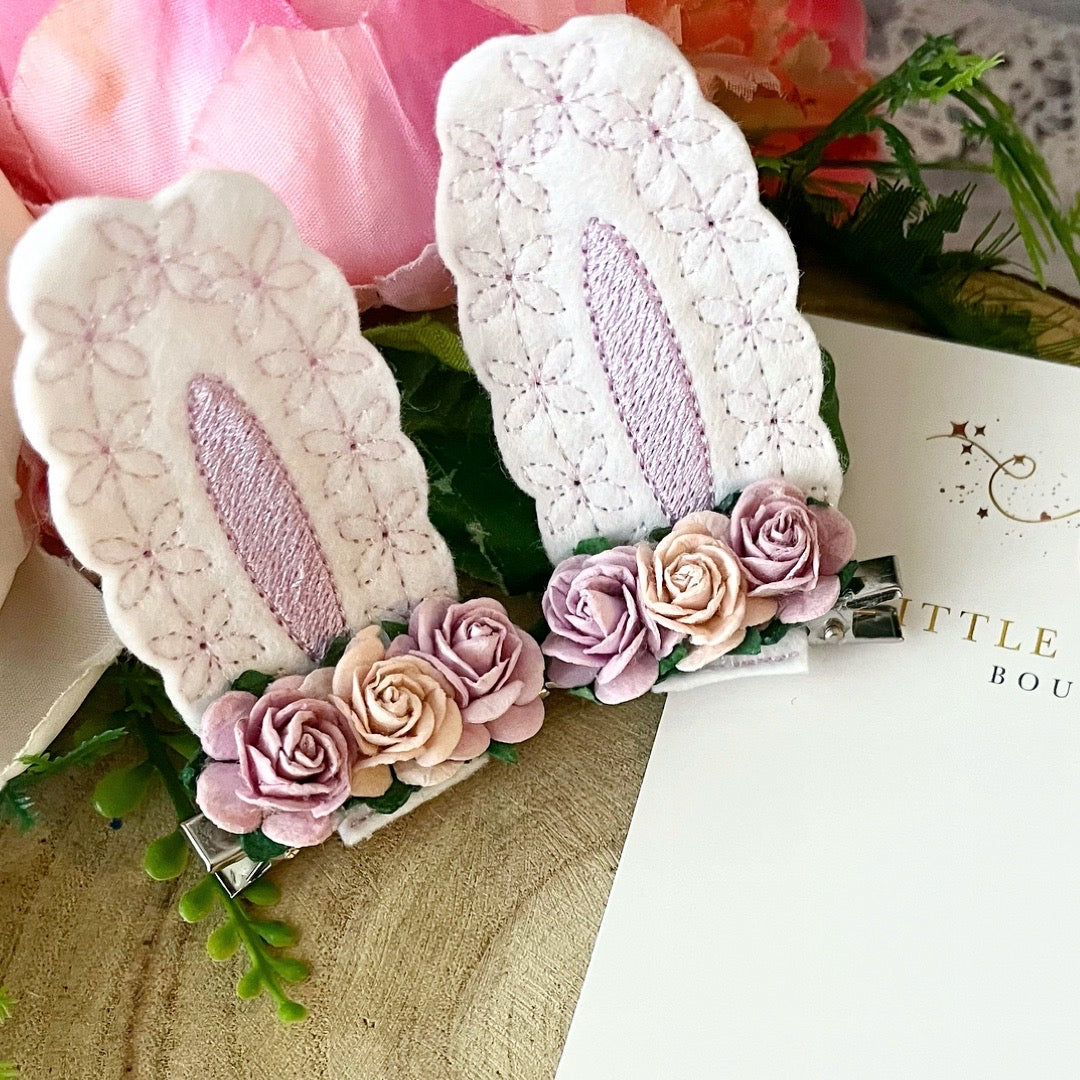 Lilac Bunny Ear Piggies