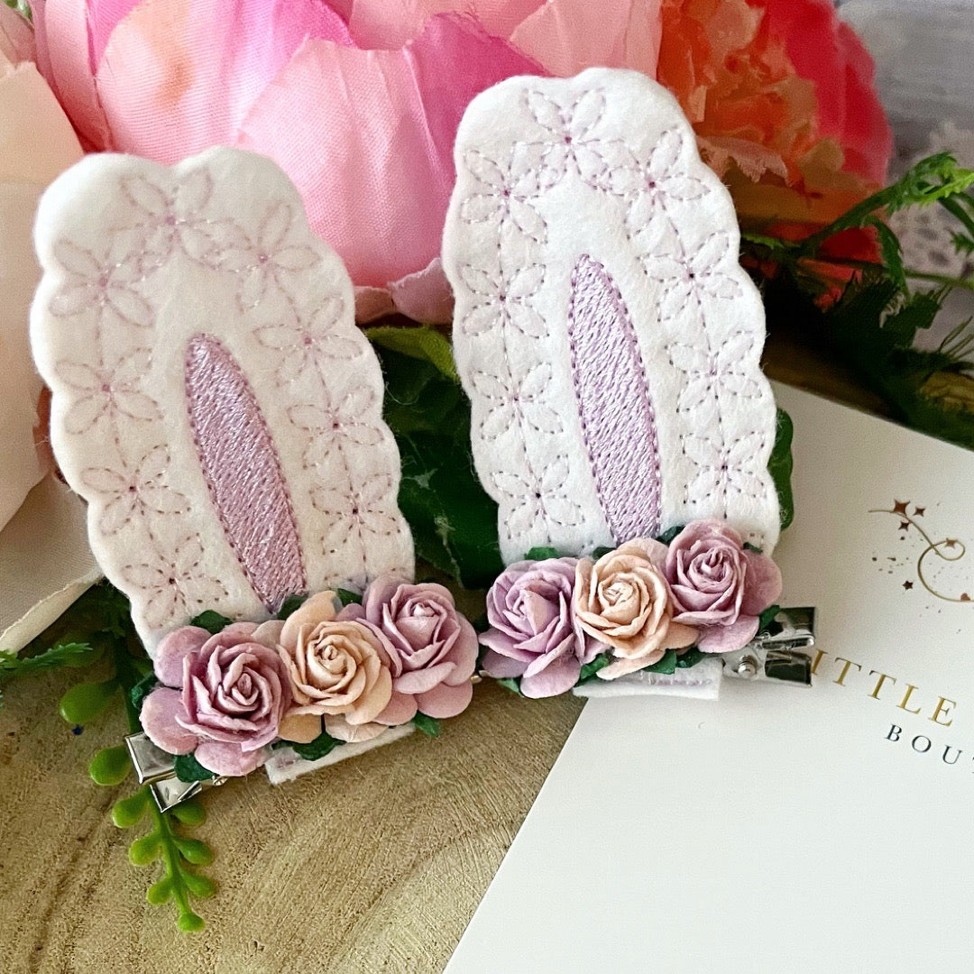 Lilac Bunny Ear Piggies