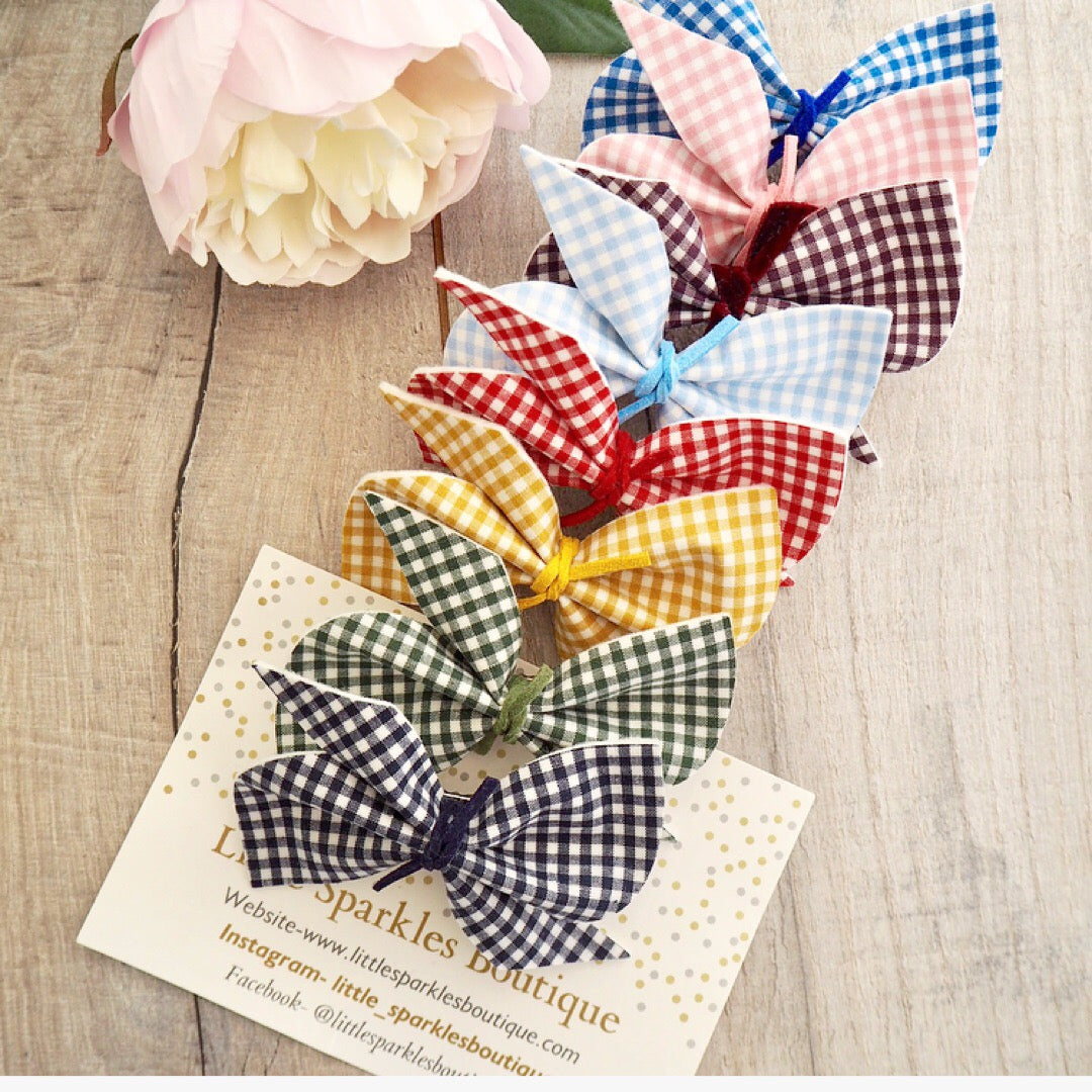 Gingham Scrunchie Bow