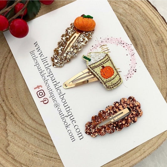 Pumpkin Spice Snap Clip Set