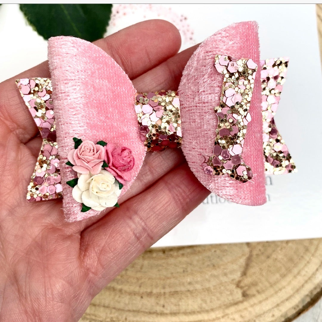 Pink and Rose Gold Birthday Bow