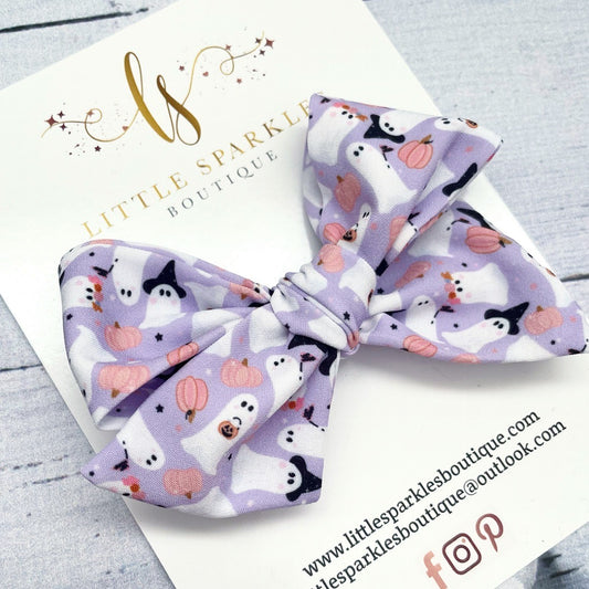 Ghost Fabric Tie Bow
