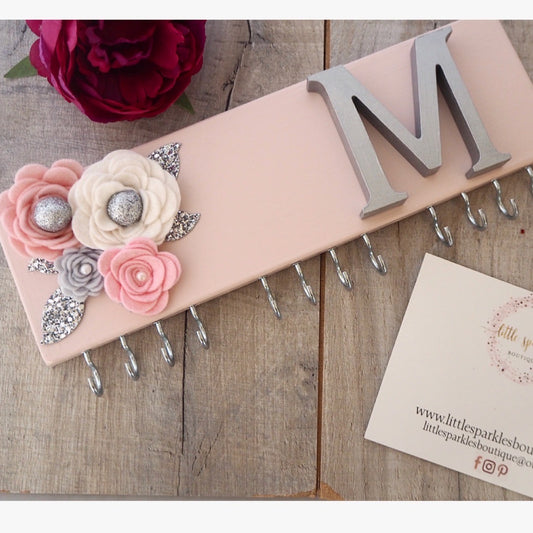 Silver Letter Bow Holder
