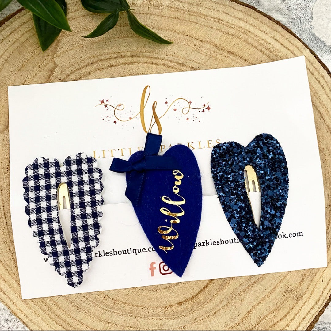 Personalised School Snap Clips (Various Colours)