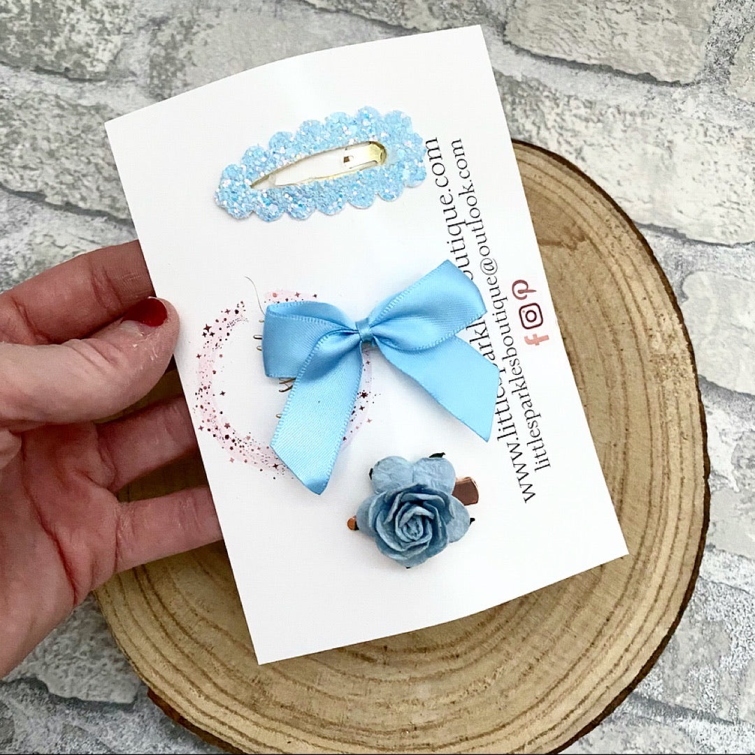Blue Spring Mini Clip Set